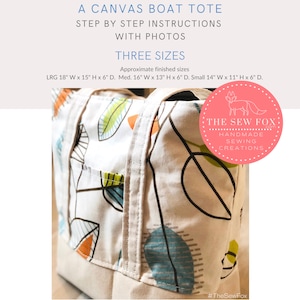 Canvas Boat Tote Sewing Instructions