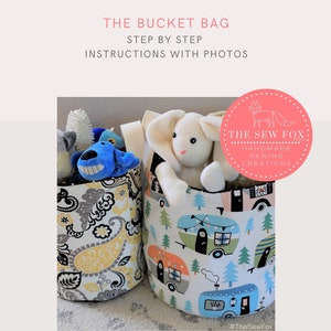 Bucket Bag PDF Sewing Instructions & Template