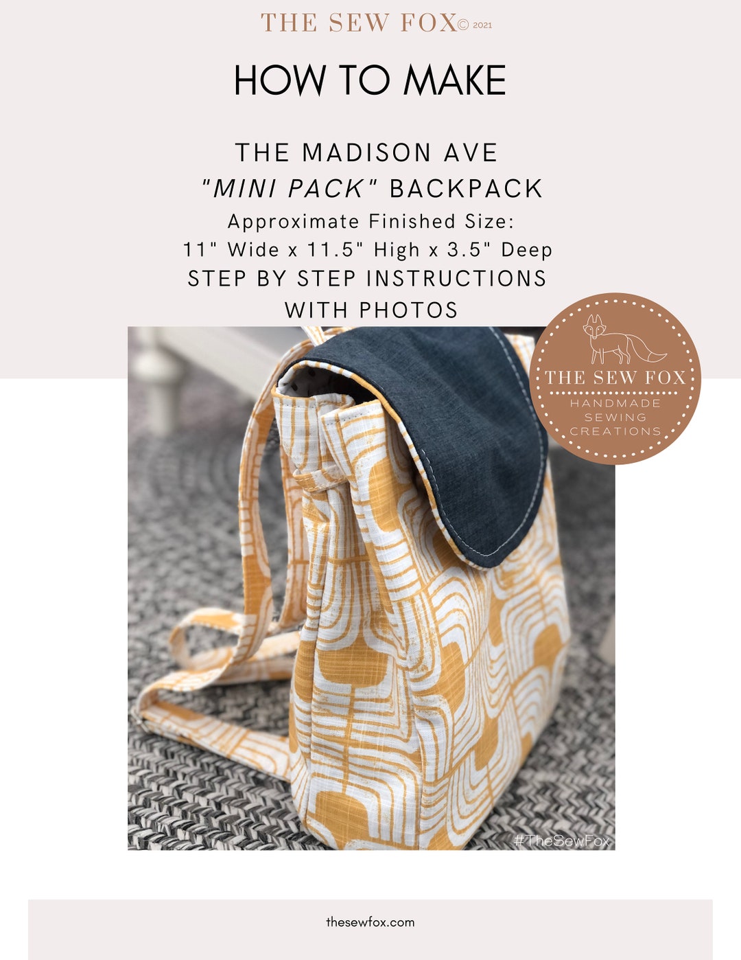 Backpack Diy Mini Bag IThinksew Patterns And More Troy Backpack