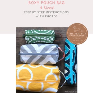 Boxy Pouch Bag PDF Sewing Instructions