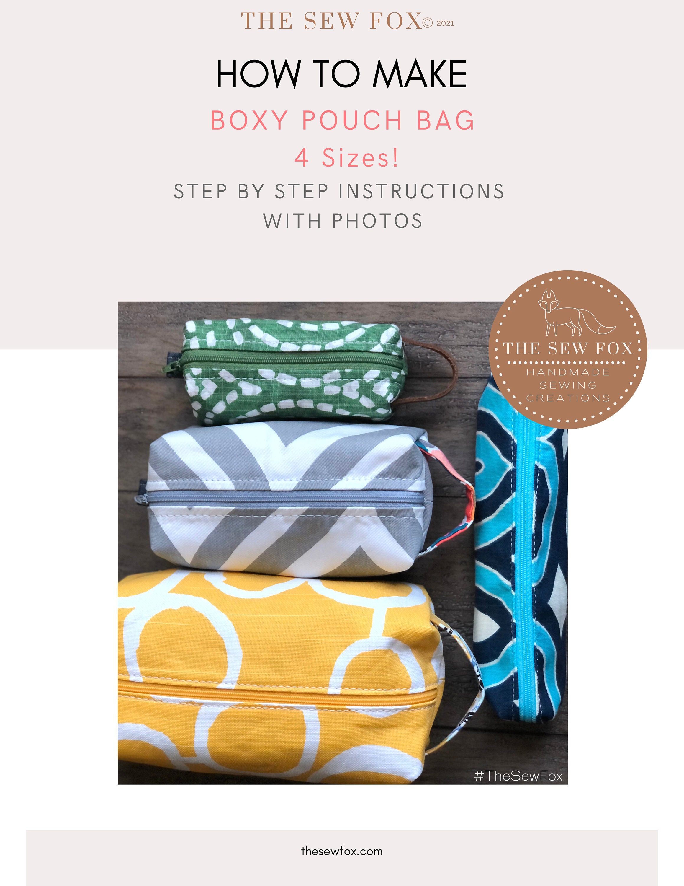 PDF Sewing Pattern With Video Roo Art Pouch Sew Your Own 