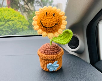 Handmade crochet Cute Car Accessories, home table decor car Dashboard Decor for women housewarming