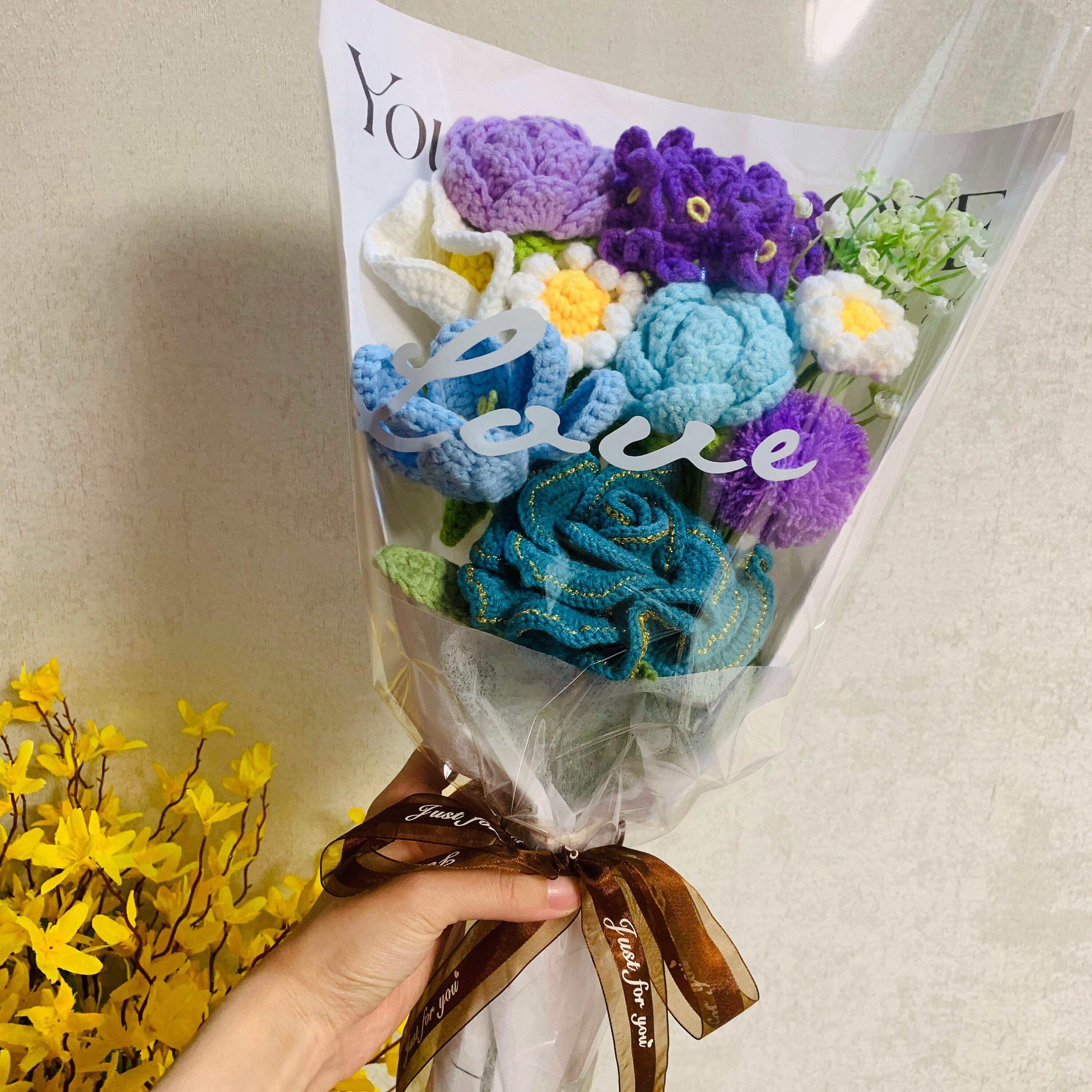 Crochet Flowers Cute Rose Tulip Daisy Flower Ornaments Etsy