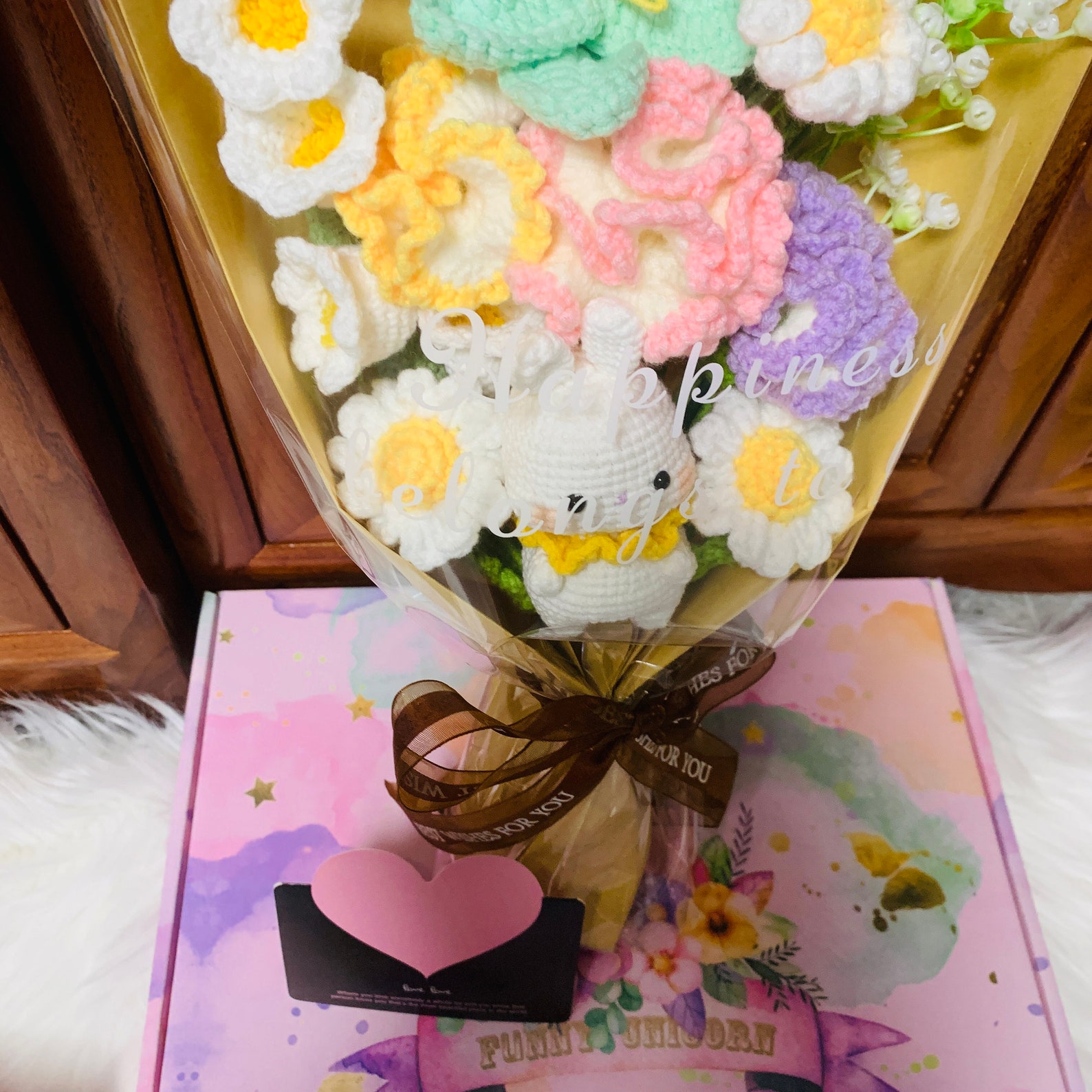 Crochet Flowers Animals Rabbit Bunny Tulip Daisy Carnation Ornaments ...