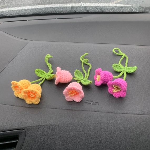 Crochet Lily of the Valley Car Mirror Hanging Charm Etsy