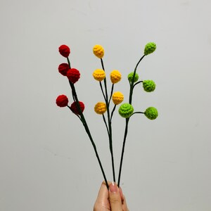 Gehäkelte Sonnenblume Eukalyptus Tulpe Beere Lavendel ein Blumenstrauß für Freundinnen/Mütter/Liebhaber/Freunde Basteln 3 stems berry ball