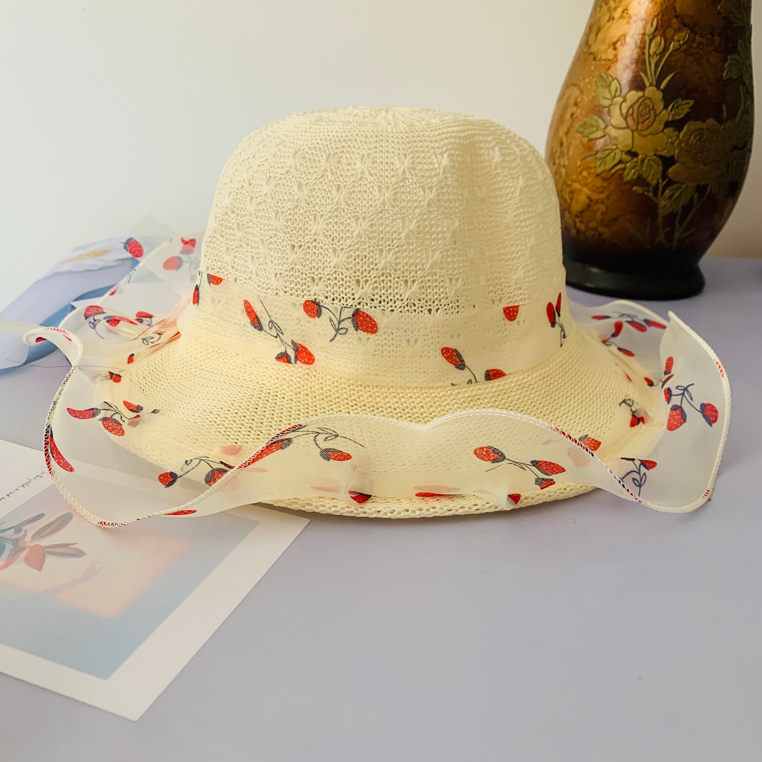 Children's Sun hats Visors Hand woven straw hat Etsy