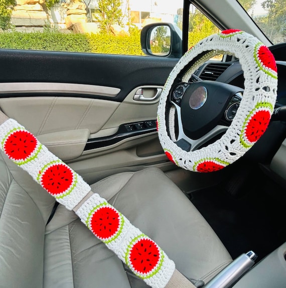 Buy Handmade Steering Wheel Cover Watermelon Fruit Crochet Seat