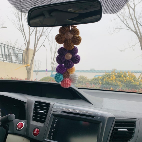 Niedliche Afghanistan Blume Auto Accessoires Spiegel Hängend Charm Obst  Dekor Jugendliche Innen Rückspiegel für Frauen - .de