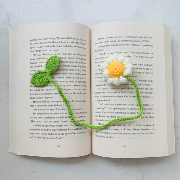 Flower bookmarks crochet Sunflower Daisy Pineapple Bookmark handmade Gift for readers kids adult unique birthday gift