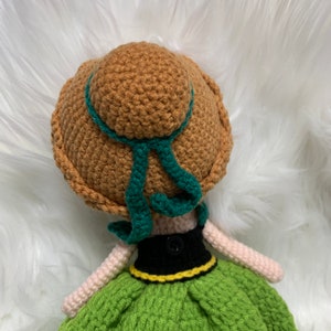 10 inches Crochet Elsa Anna Princess Doll, Handmade Disney Inspired ice Princess Amigurumi Doll Gift image 6