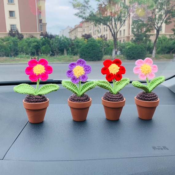 Jolies fleurs, accessoires de voiture, décoration de tableau de