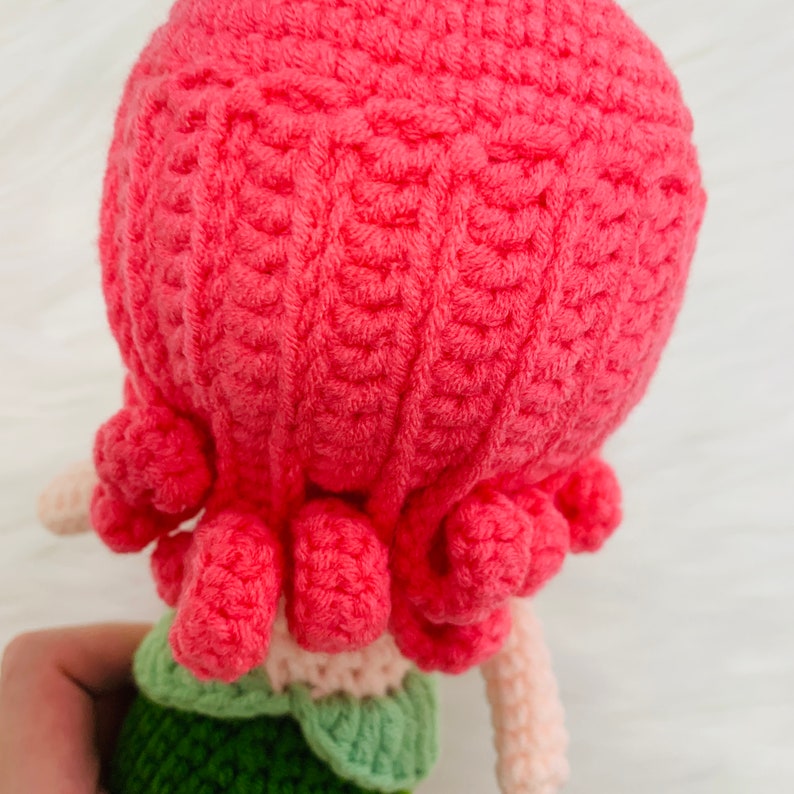 Muñeca princesa de ganchillo, princesa Ariel, La Sirenita, muñeca Amigurumi, princesa hecha a mano muñecas lindas declaración juguete de regalo para niños imagen 7