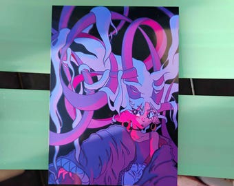 Demon Devil Monster Girl - 5 x 7 art print