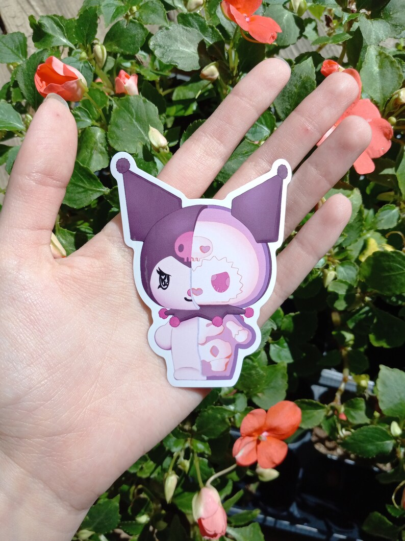 Kawaii Goth Bunny Vinyl Sticker: Anime Skull Anatomy - Etsy