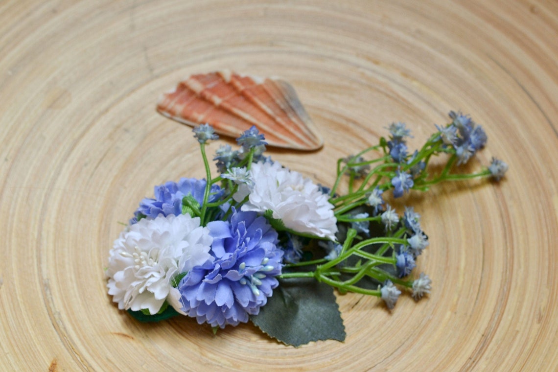 Hair flower and corsage chrysanthemum set Etsy