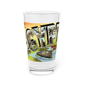 Saluti da Little Egypt, Southern Illinois Postcard Pint Glass