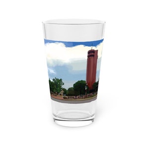 Tower Park Pint Glas ~ Peoria Heights Illinois Wasserturm ~ Lokaler Künstler