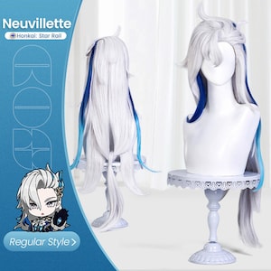Honkai Star Rail Neuvillette handmade cosplay wig hair | Neuvillette wig | Halloween Christmas gift for girl women lady boy men