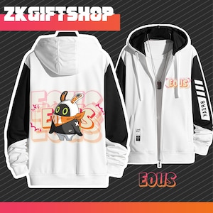 Zenless Zone Zero Bangboo Eous Handgezeichneter Hoodie - Spiel Perzipperal Stormtrooper - Benutzerdefinierte Hoodie-Jacke - Personalisierte Full-Zip-Jacke