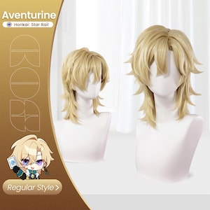 Honkai Star Rail Aventurine handmade cosplay wig hair | Aventurine wig | Halloween Christmas gift for girl women lady boy men