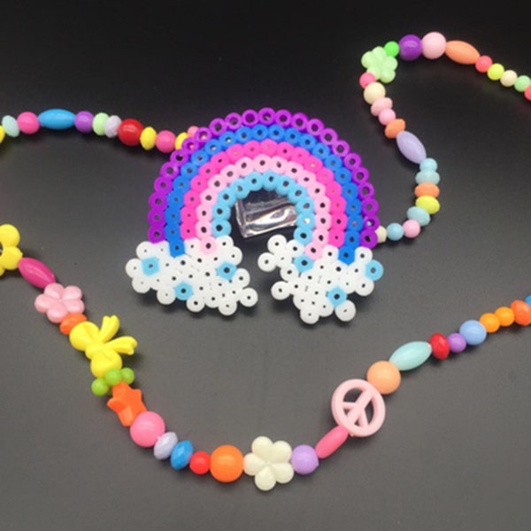 Customizable Rave Kandi Necklace-Disco Glitter Pacifier-Light Up Soft Pacifier-DIY Emoji Avatar Necklace-Nightclub-Electronic Music Festival