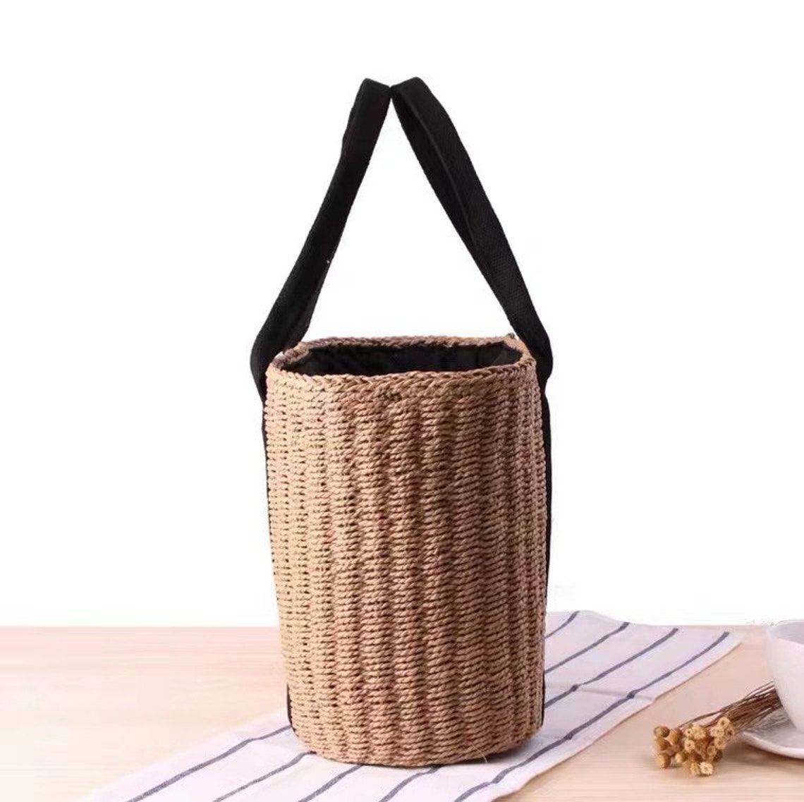 Hand woven superior straw rope weaving simple wind popular Etsy