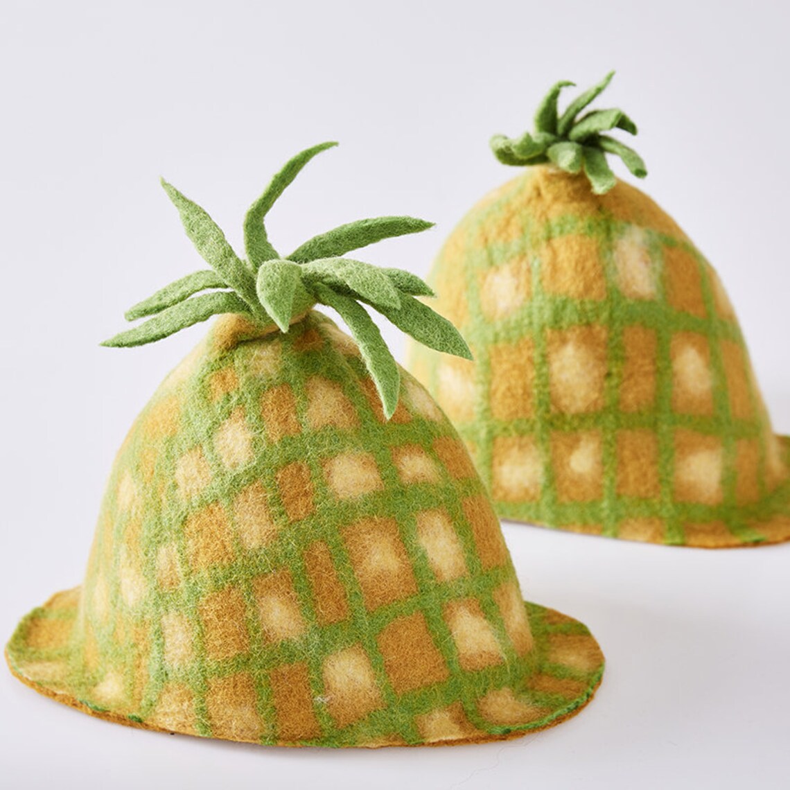 Original handmade wet felt hatchildlike cute pineapple Etsy