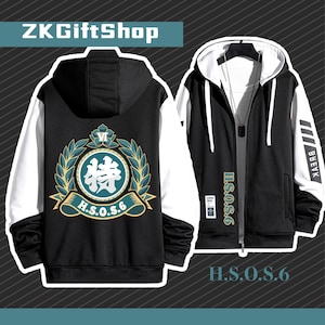 Zenless Zone Zero ZZZ H.S.O.S.6 Handgezeichneter Hoodie - Benutzerdefinierte Hoodie-Jacke, personalisierte Full-Zip-Jacke-Custom Hoodie-Jacke