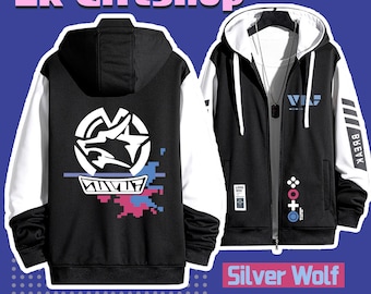 Honkai: Star Rail Silver Wolf Hand drawn Hoodie - Game Peripheral Stormtrooper-Custom Hoodie Jacket- Personalized Full Zip Jacket,T-shirt