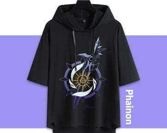 Camiseta com capuz Honkai Star Rail: Arte do jogo desenhada à mão, design personalizado