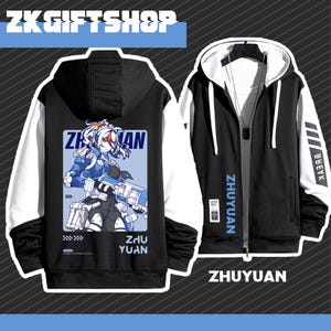Zenless Zone Zero Zhu Yard Handgezeichneter Hoodie - Spiel Perzipperal Stormtrooper - Frühling und Herbst Komfort Jacke - Anpassbares Muster