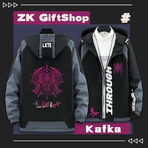 Honkai: Star Rail Kafka Hand Drawn Outdoor Jacket-Game Peripheral Stormtrooper-Spring and Autumn Comfort Jacket-Customizable Pattern,T-shirt