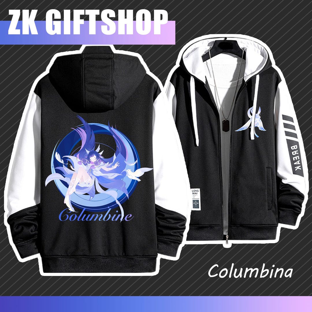 Original Genshin Colombina Polyester Jacket: a Warm Hooded Coat With Unique Anime Design, Perfect as a Mother's Gift for Gaming Fans - Etsy