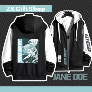 Zenless Zone Zero Jane Doe Handgezeichneter Hoodie - Game Perumfang Stormtrooper - Frühling und Herbst Komfort Jacke - anpassbares Muster