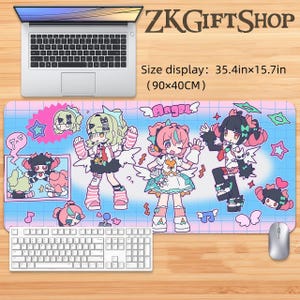 Custom Mouse Pad-Custom Desk Pad-Anime-Desktop Gaming Pad- Zenless Zone Zero Angels of Delusion Oversized Gaming Mouse Pad
