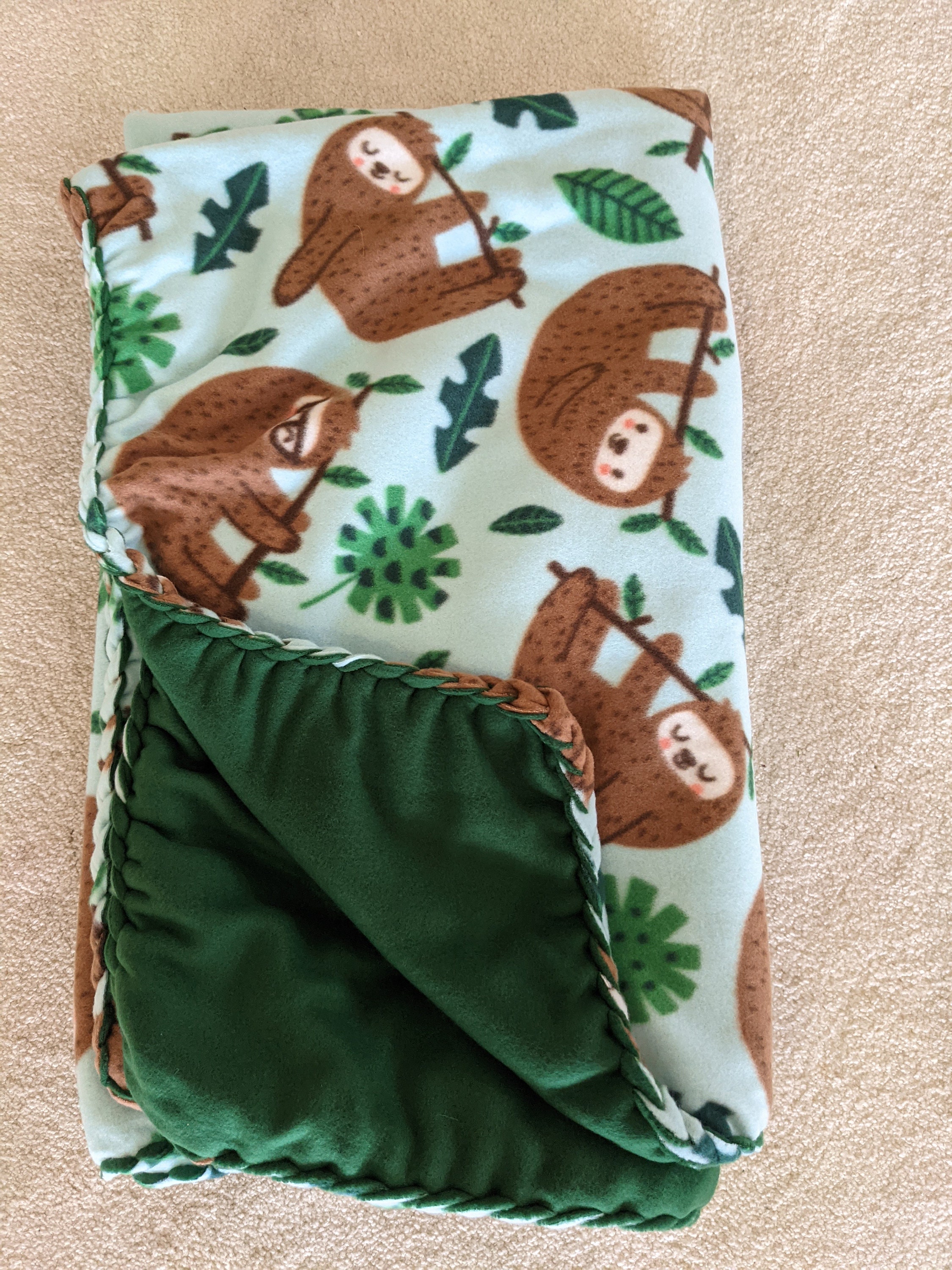 Blizzard Fleece Braided Edge Tie Blanket Etsy