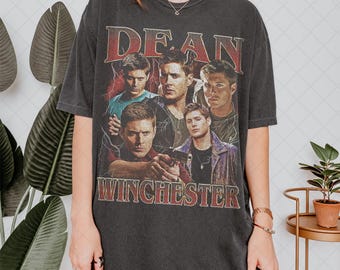 Vintage Dean Winchester Shirt, Supernatural Dean Winchester Bootleg Comfort Colors Tee Graphic T-Shirt,Gift For Women and Man Unisex T-Shirt