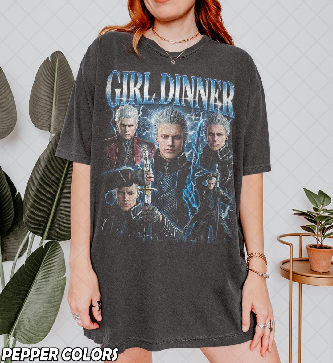 Vintage Girl Dinner Devil May Cry 90s Shirt, Retro 90s Style Gamer Gift ...