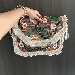 Jutebeutel, handgemachte boho Banjara Tasche, Banjara Tasche, Schultertasche Hand Made Patch Arbeit Spiegelarbeit, Tribal Tasche, bestickte Tasche