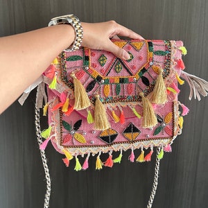 Jute bags, Handmade boho Banjara Bag, Banjara Bag Sling Bag  Hand Made Patch work Mirror work, tribal bag,bohemian bag, embroidered bag