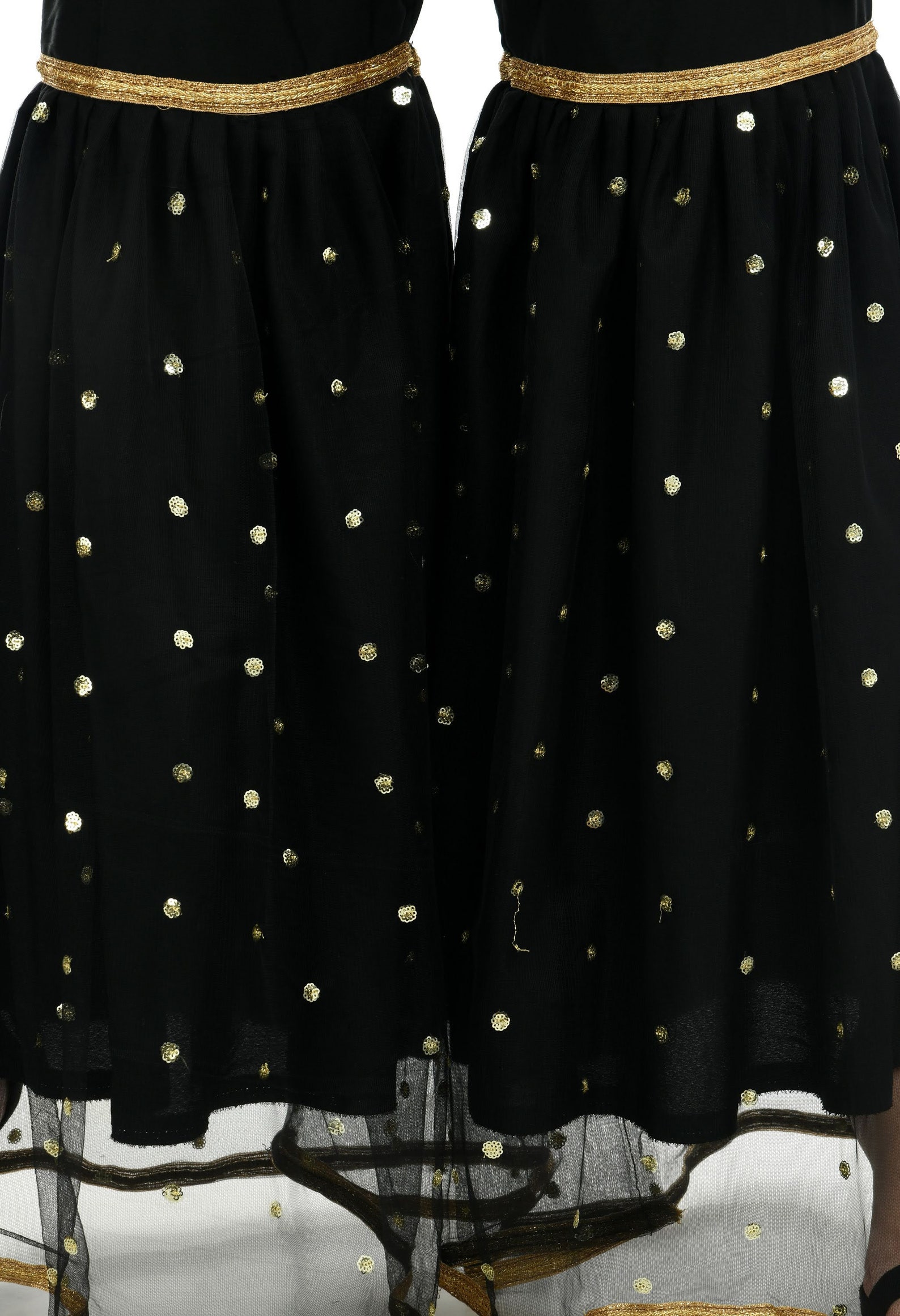 black and gold sharara suit