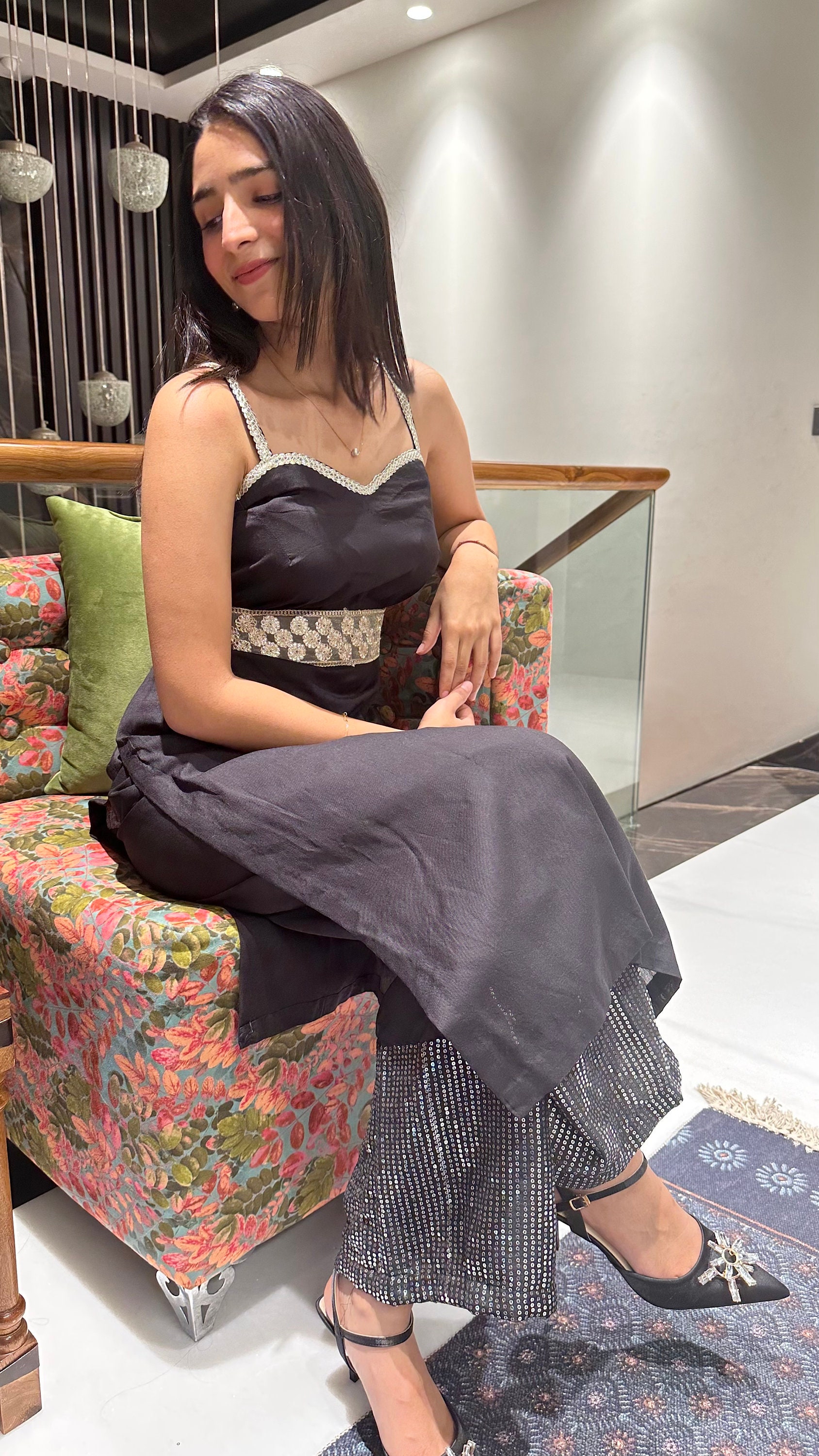 silk saree with belt