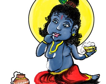 Krishna Wall Art Baby Krishna Posters Rasika Designs