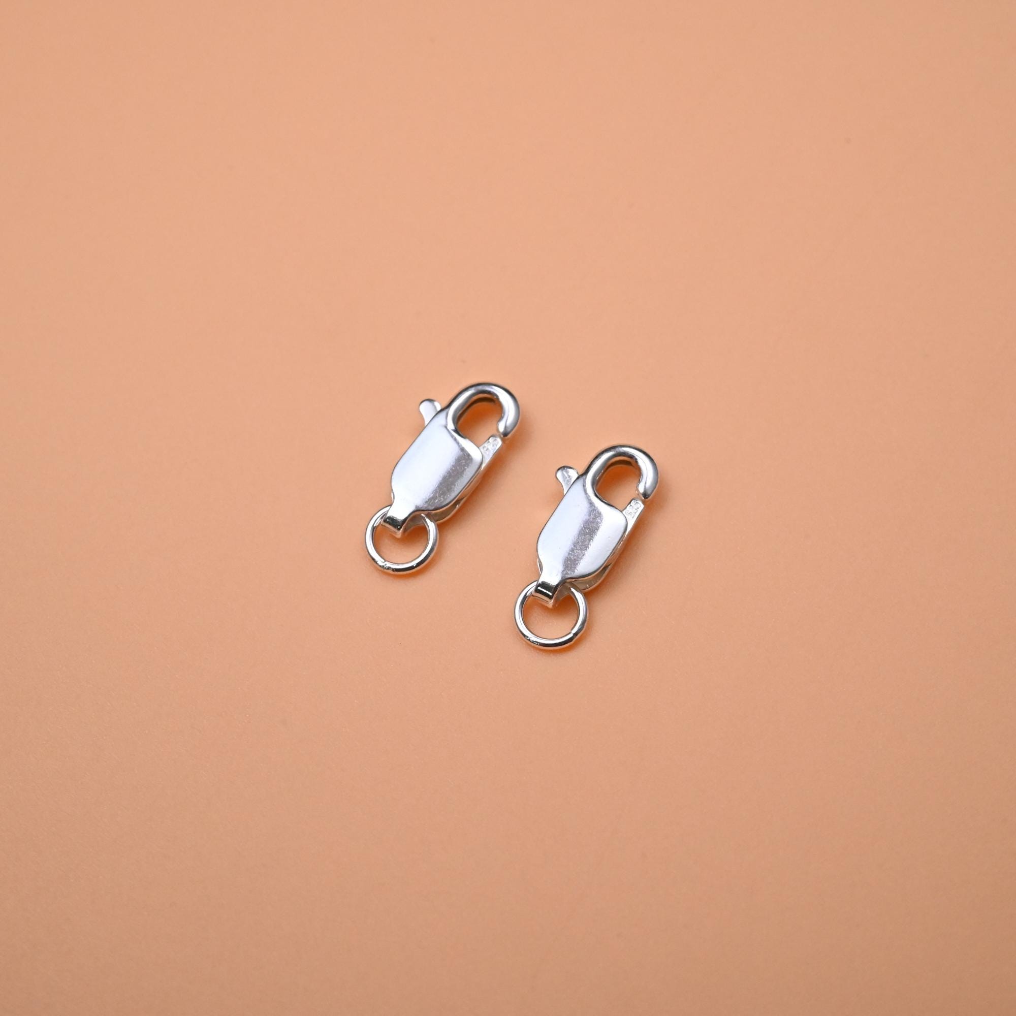 Sterling Silver Lobster Clasps, Necklace Bracelet Spring Clasp - Etsy