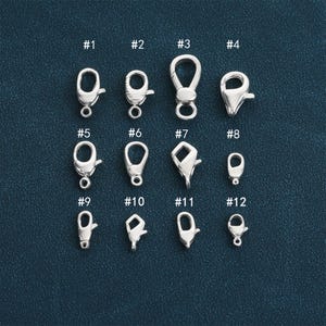 2pcs S925 Sterling Silver Spring Clasp, Lobster Clasp, Bracelet Necklace Extender Connector,Push Gate Clasp, Circle Clasp,Round Hinged Clasp