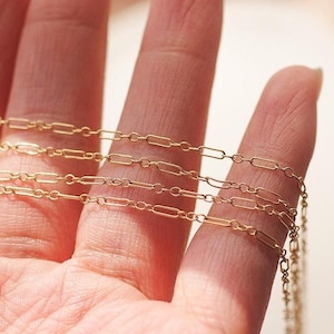 1 meter 14K Gold Filled Figaro Chain Footage, Gold Filled Bulk Chains, Unfinished Chains, Bulk Necklace Chain for DIY Jewelry Making, 1.68mm