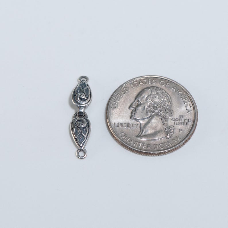 Sterling Silver Hook Clasp, Thai Silver, Necklace Connector image 4