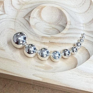 Sterling Silver Beads, No Hole Seamless Round Beads, 925 Silver Round Bead, 2.5mm 3mm 4mm 5mm 6mm 7mm 8mm 9mm 10mm 12mm