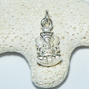 Sterling Silver Ganesha Charm, Thai Amulet, Buddhist Jewelry image 3